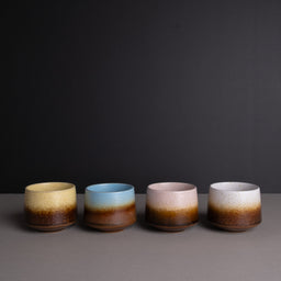 Mudlo Handmade Ceramic Coffee Cups (Set of 4)