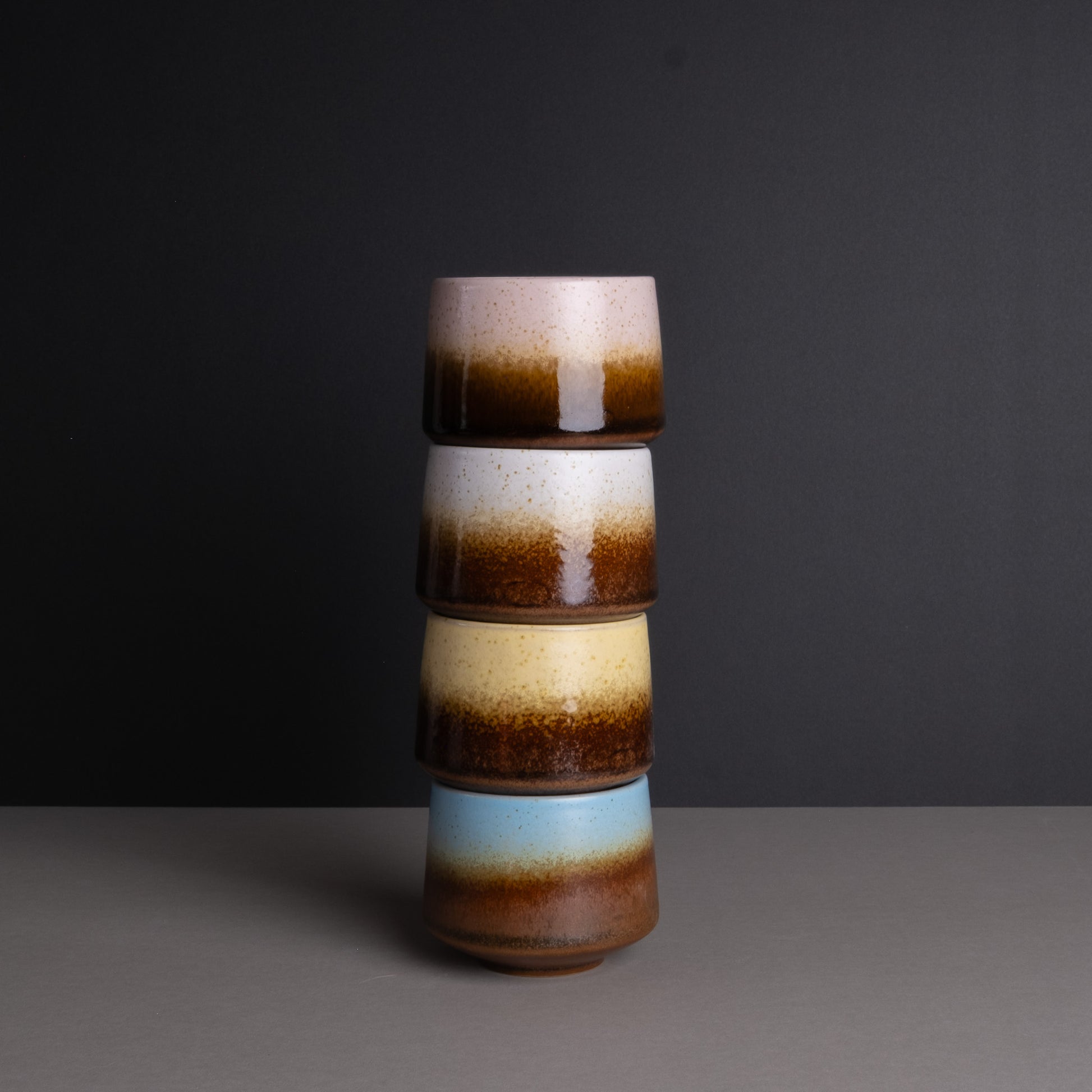 Mudlo Handmade Ceramic Coffee Cups (Set of 4)