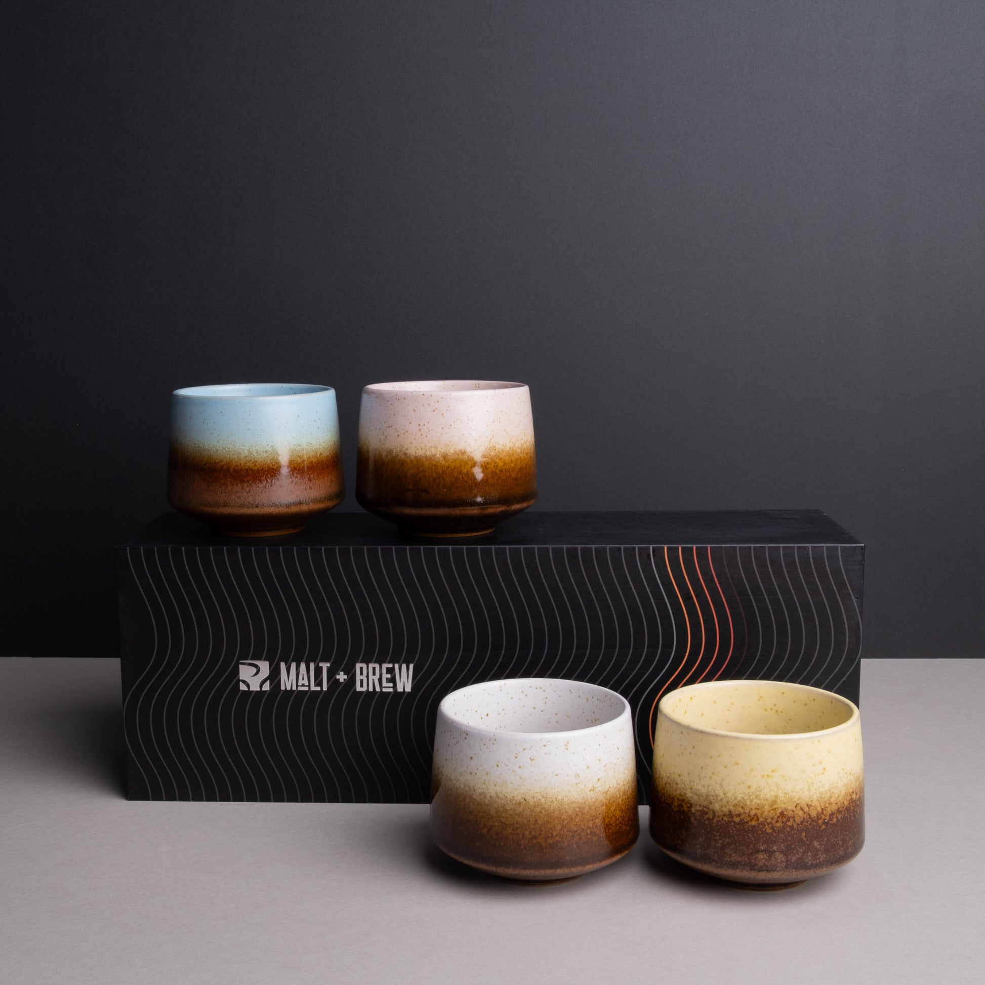 Mudlo Handmade Ceramic Coffee Cups (Set of 4)