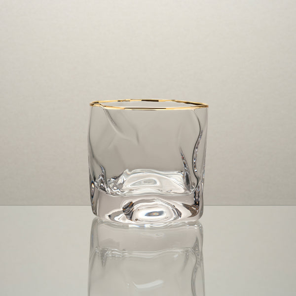 M&B Gold Whisky Wave Glass Set